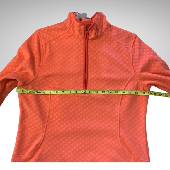 Lands End Orange Long Sleeve Zip Neck Fleece - Picture 5 of 14
